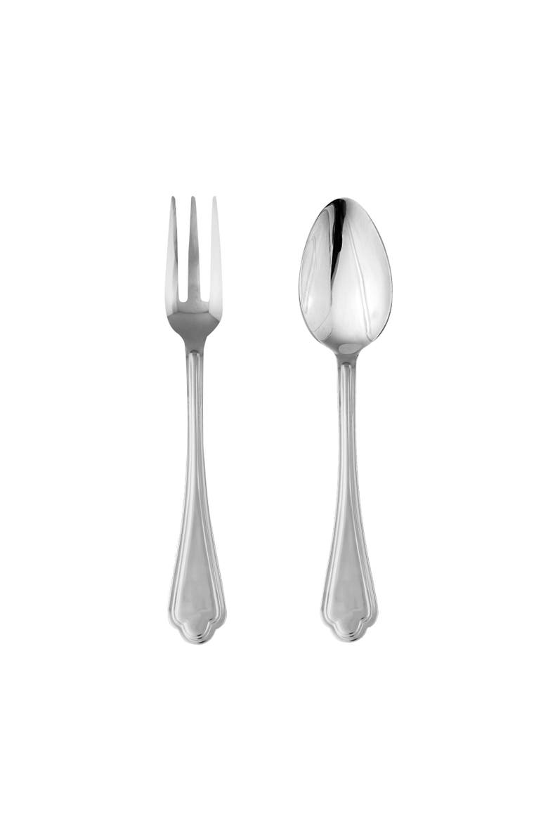 Mepra Leonardo Serving Set - 2 Pieces, Main, color, Silver