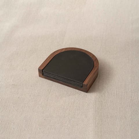 Coaster Set with Holder