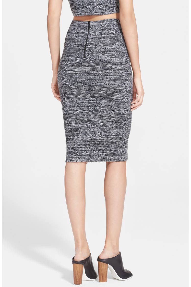 Wool Pencil Skirt, Alternate, color, CHARCOAL MULTI