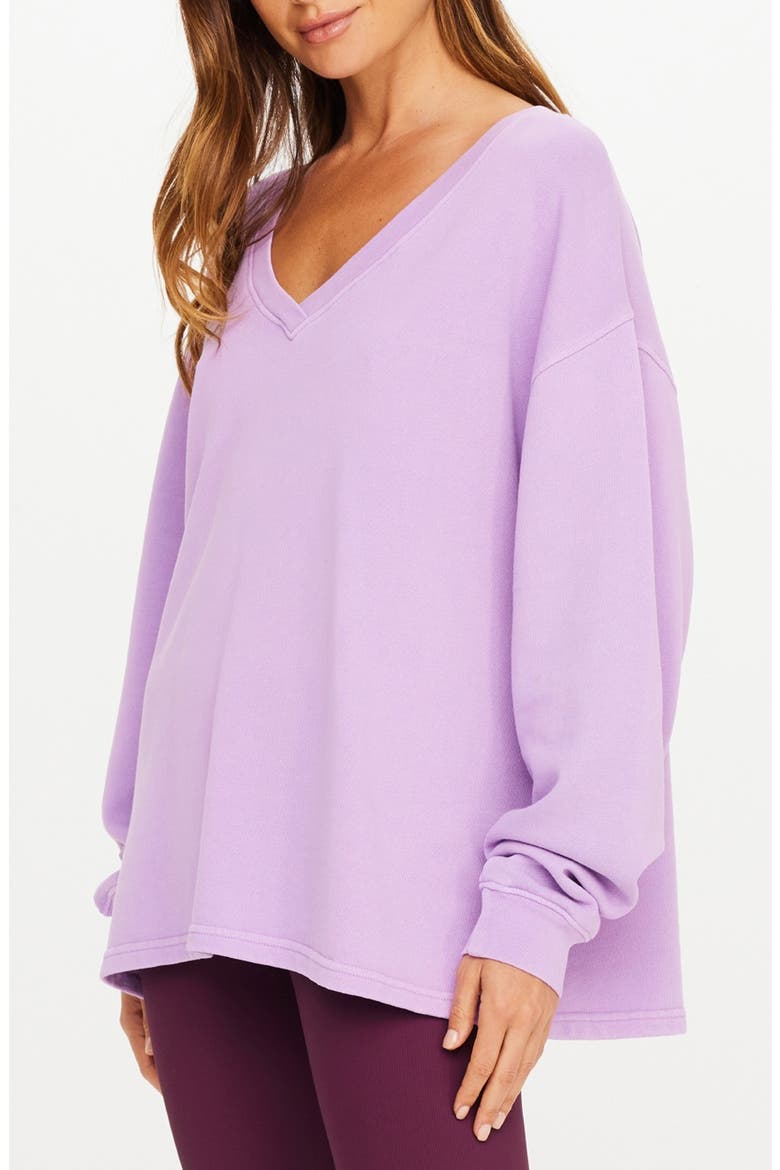 Soul Lou V-Neck Sweatshirt, Alternate, color, PURPLE