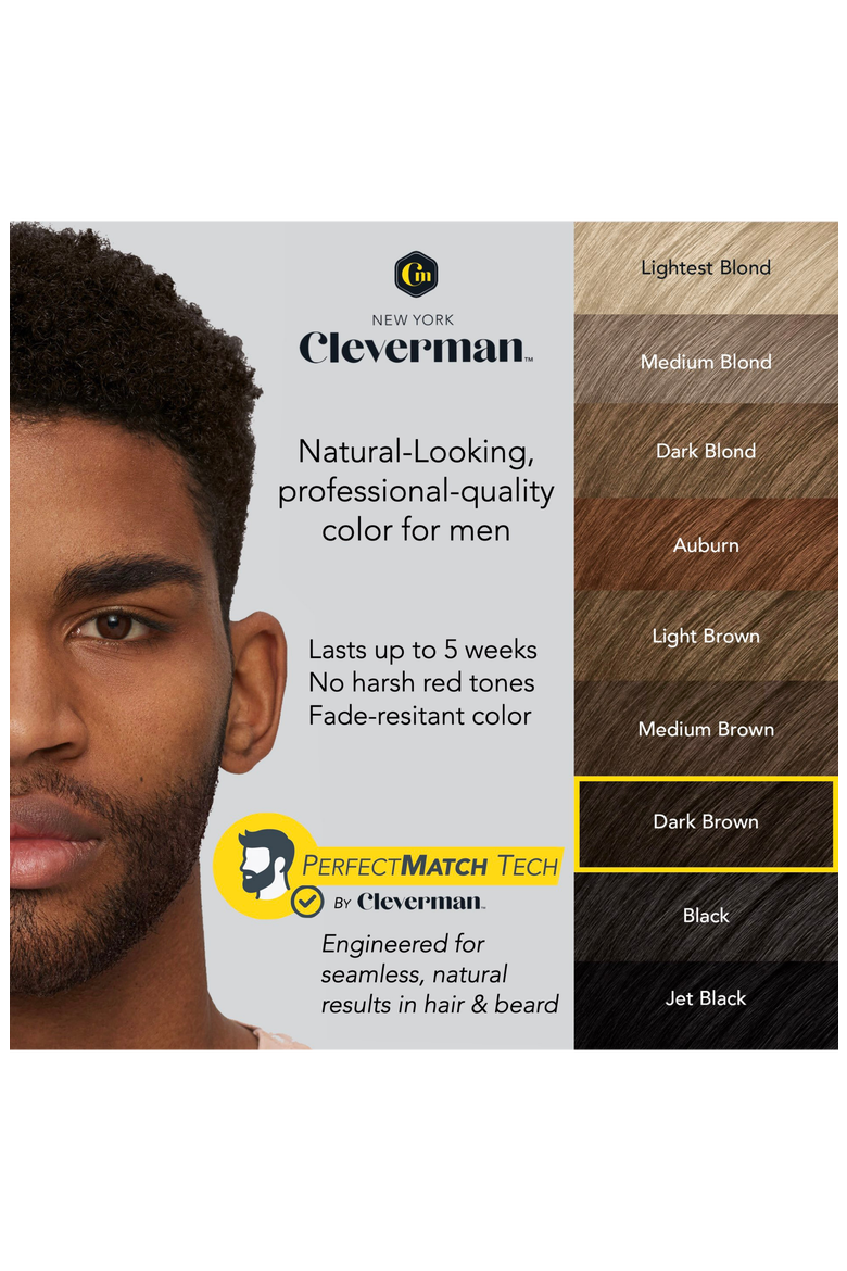 2X Pack Coarse & Coily Hair · Reusable Beard & Hair Dye Kit, Alternate, color, Dark Brown