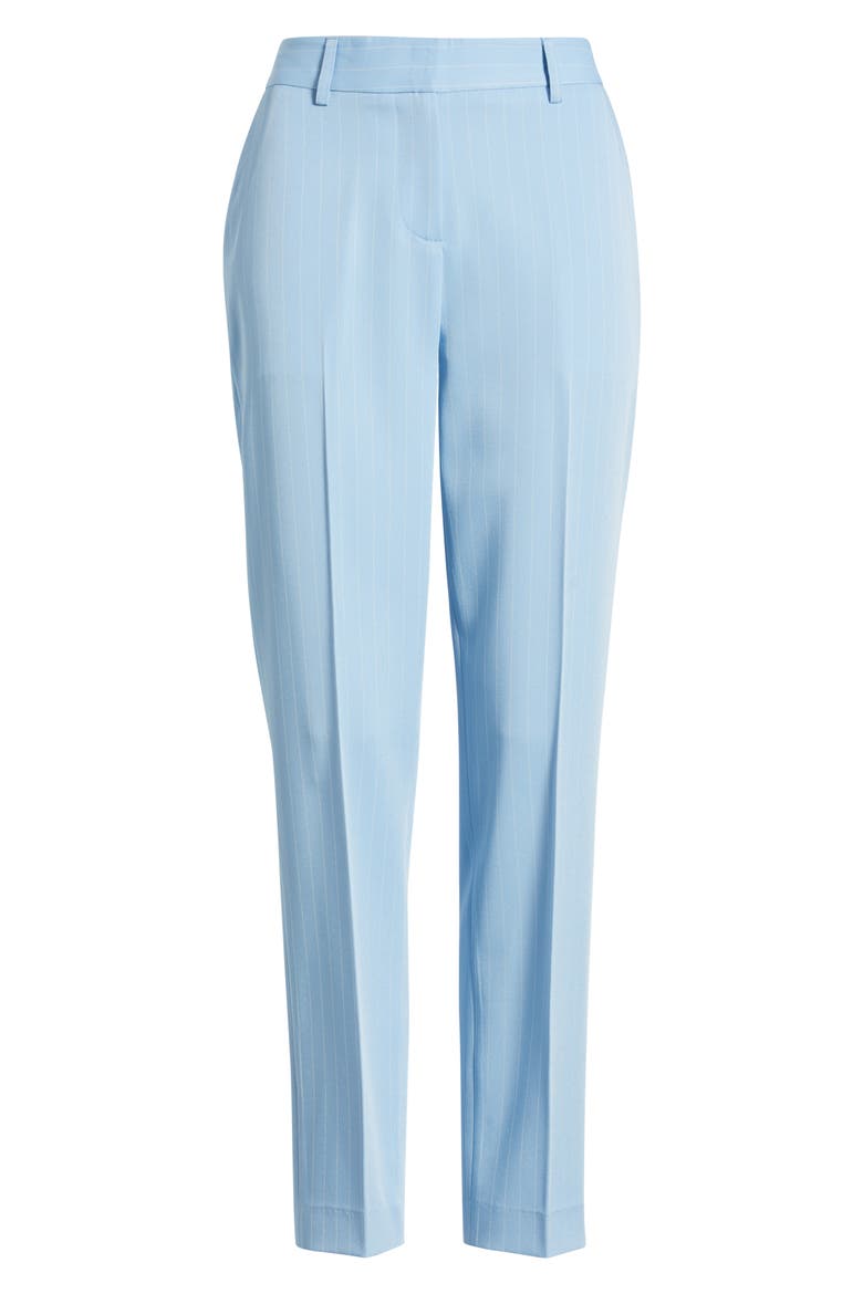 Classic Pinstripe Straight Leg Pants, Alternate, color, ICE BLUE