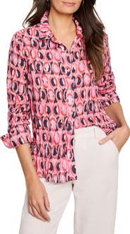 NIC+ZOE Ikat Rings Button-Up Shirt