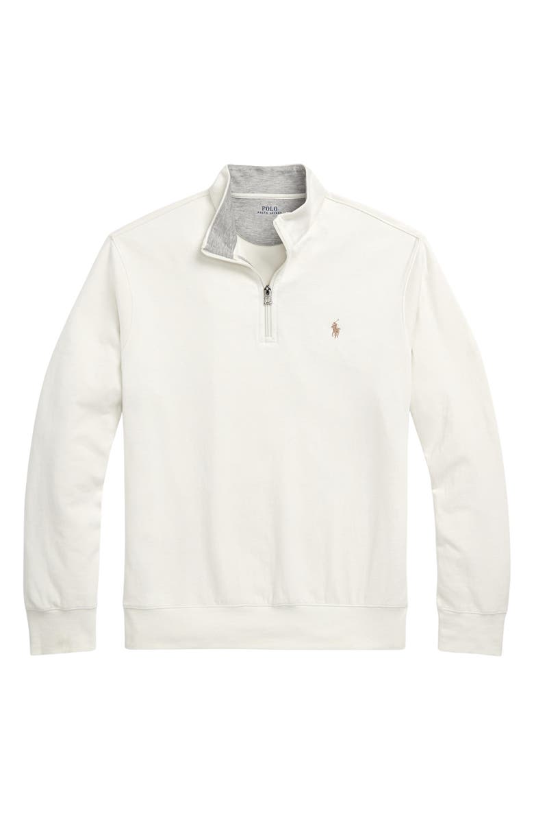 Polo Ralph Lauren Luxury Jersey Quarter Zip Pullover, Alternate, color, 