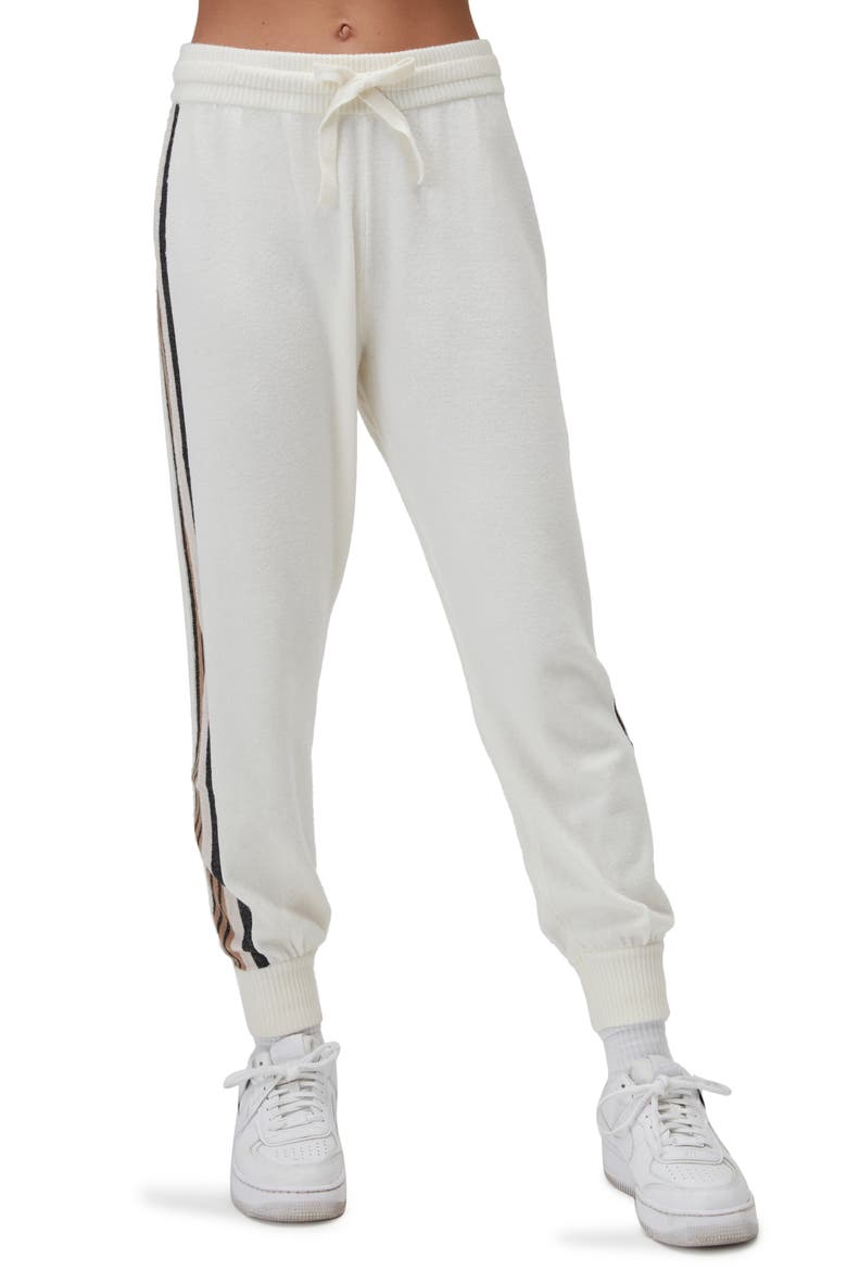 High Waist Knit Joggers, Main, color, STONE