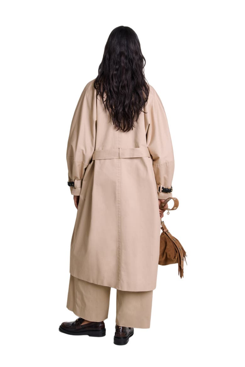 Long trench coat, Alternate, color, Beige light