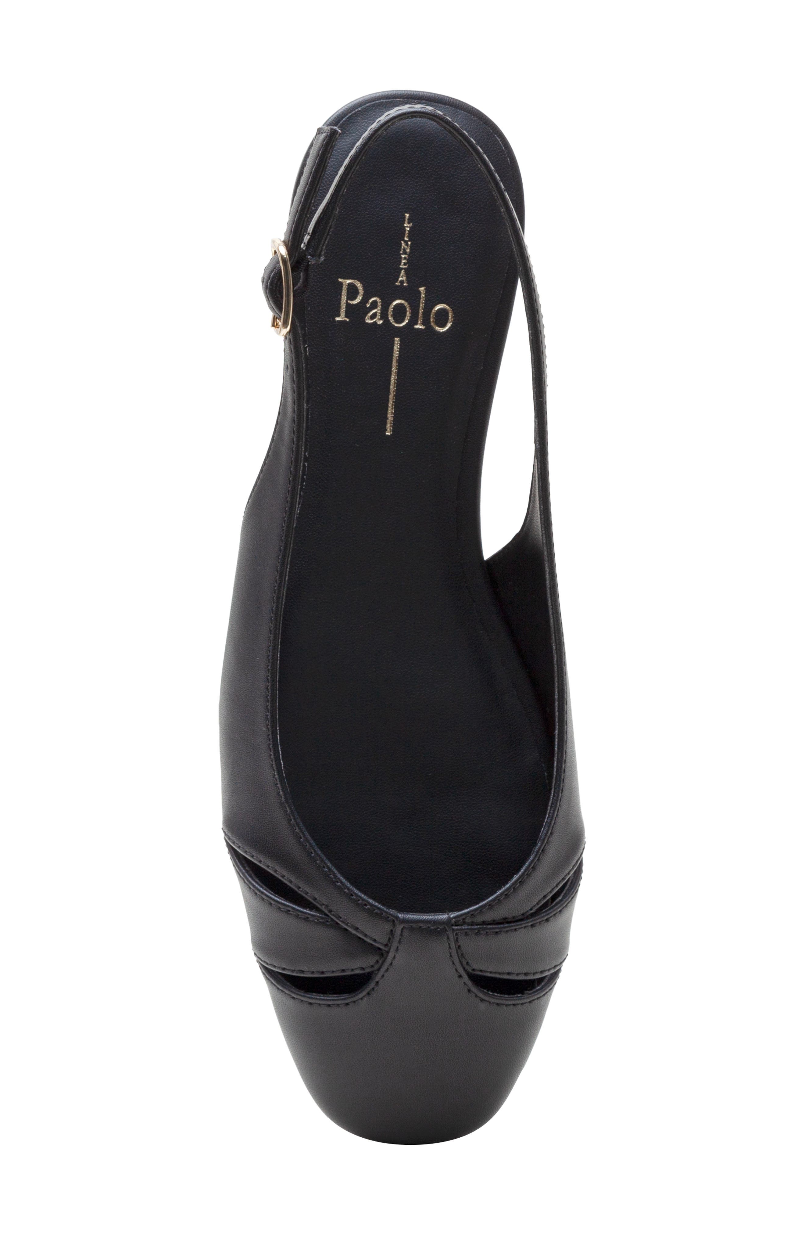 Linea Paolo Deena Slingback Flat, Alternate, color, Black