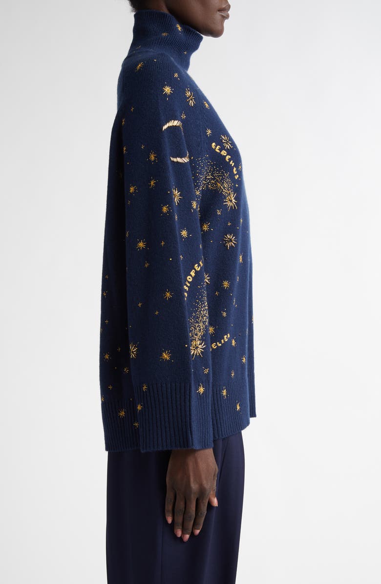 Altuzarra Jared Embroidered Virgin Wool Turtleneck Sweater, Alternate, color, 