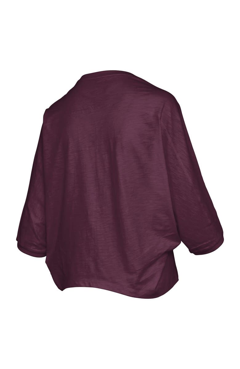 PRESSBOX Women's Pressbox Maroon Virginia Tech Hokies Midi Arch Over Logo Oversized T-Shirt, Alternate, color, Maroon