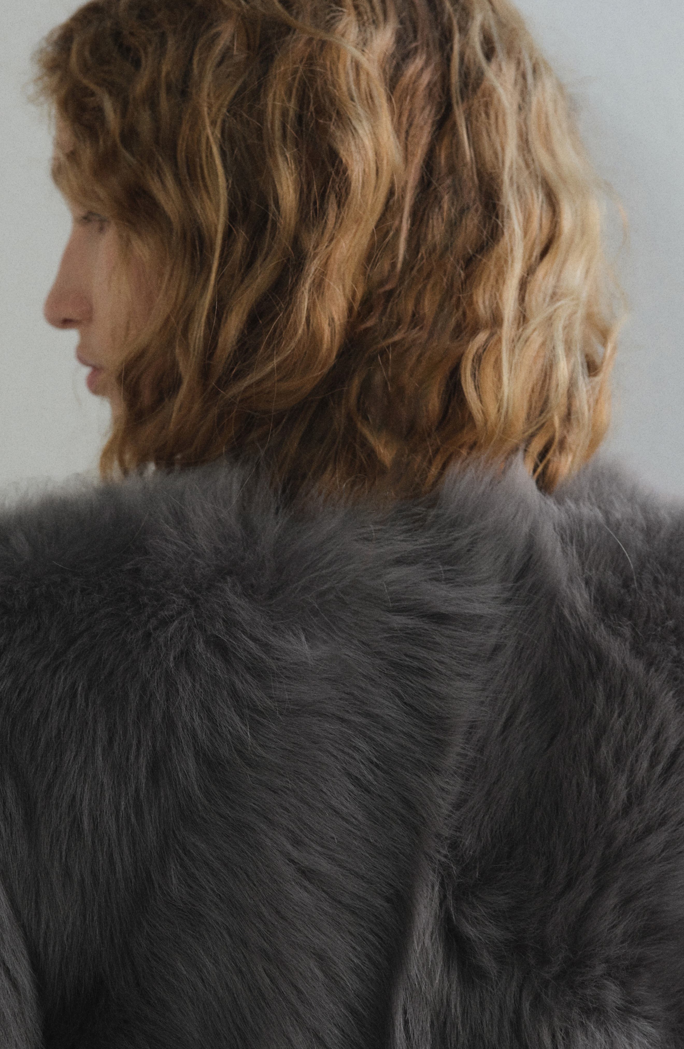Reversible Leather & Genuine Shearling Coat - image 2