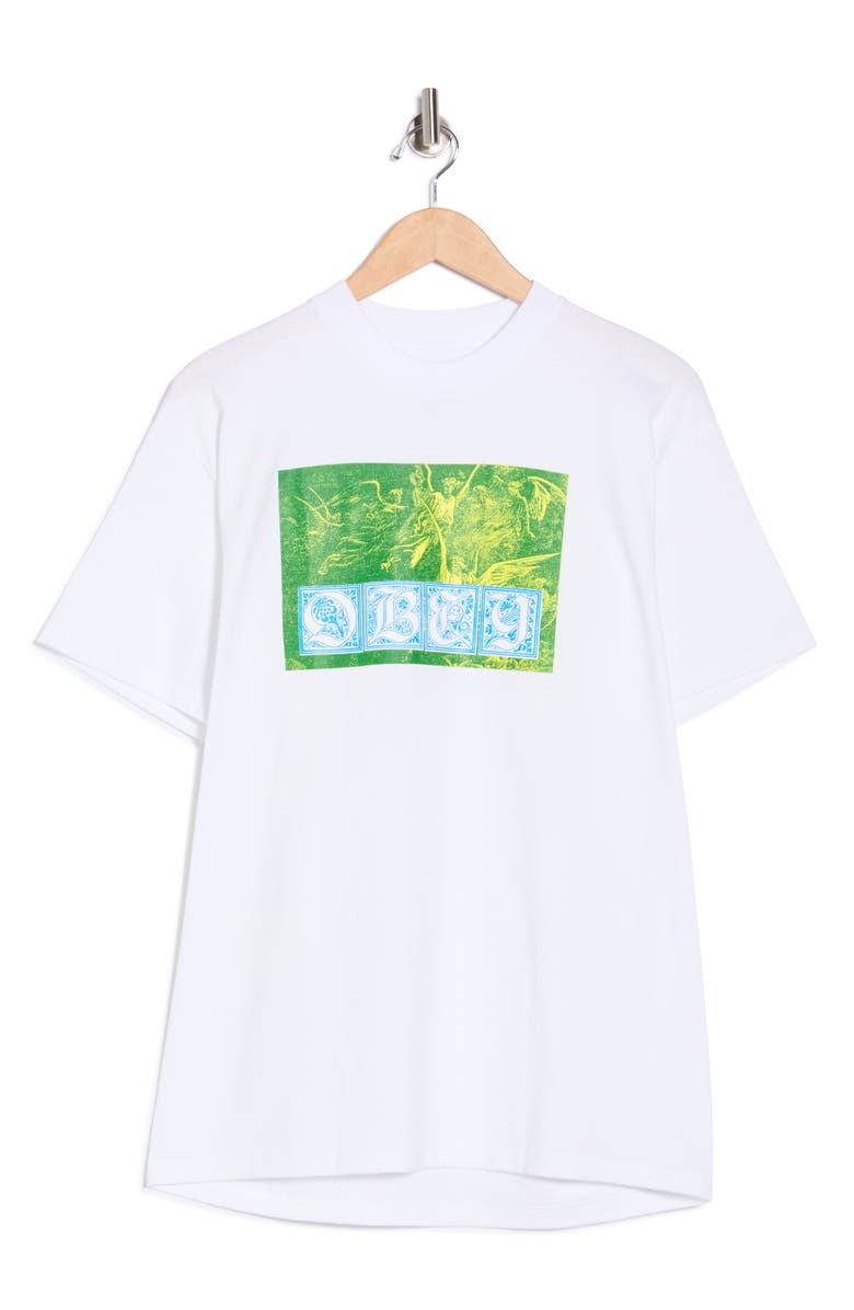 Obey Angels Cotton Graphic T-Shirt, Alternate, color, White