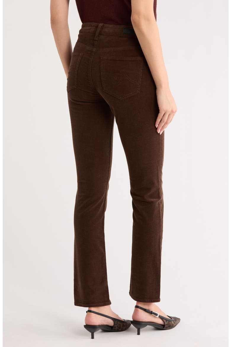 Mari Mid Rise Slim Straight Leg Velvet Jeans, Alternate, color, RICH UMBER