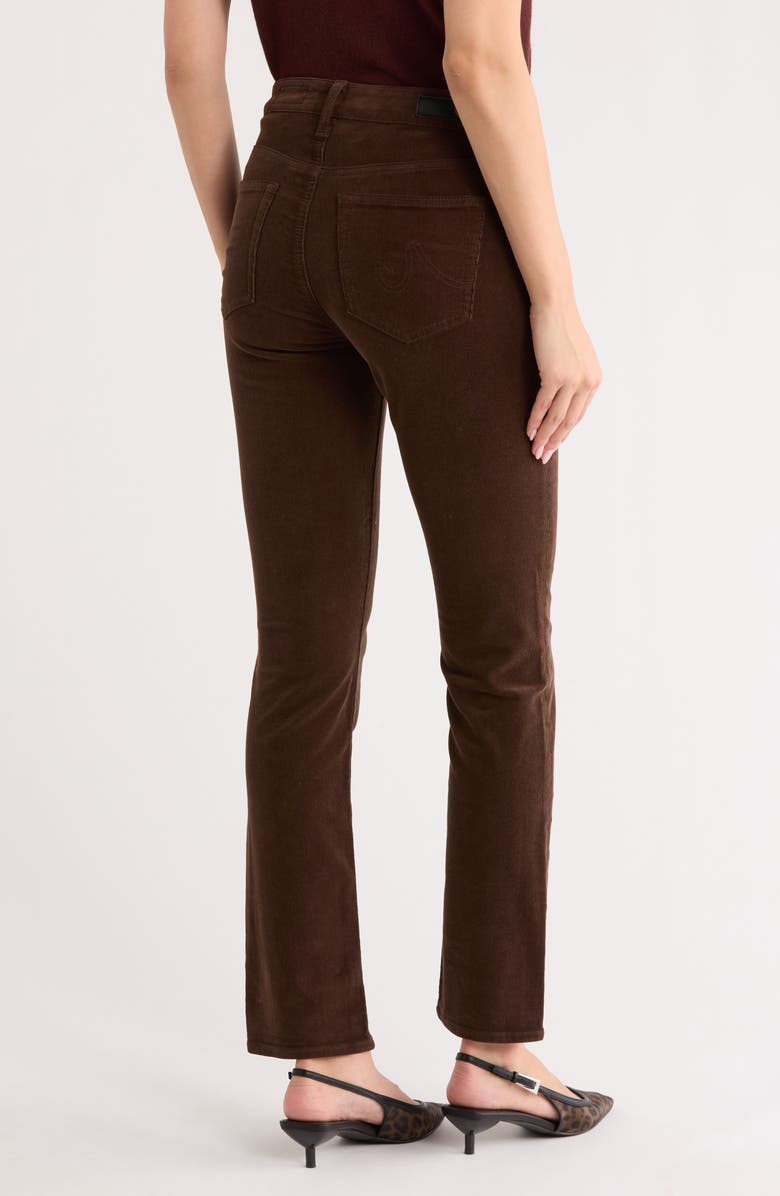 AG Mari Mid Rise Slim Straight Leg Velvet Jeans, Alternate, color, Rich Umber