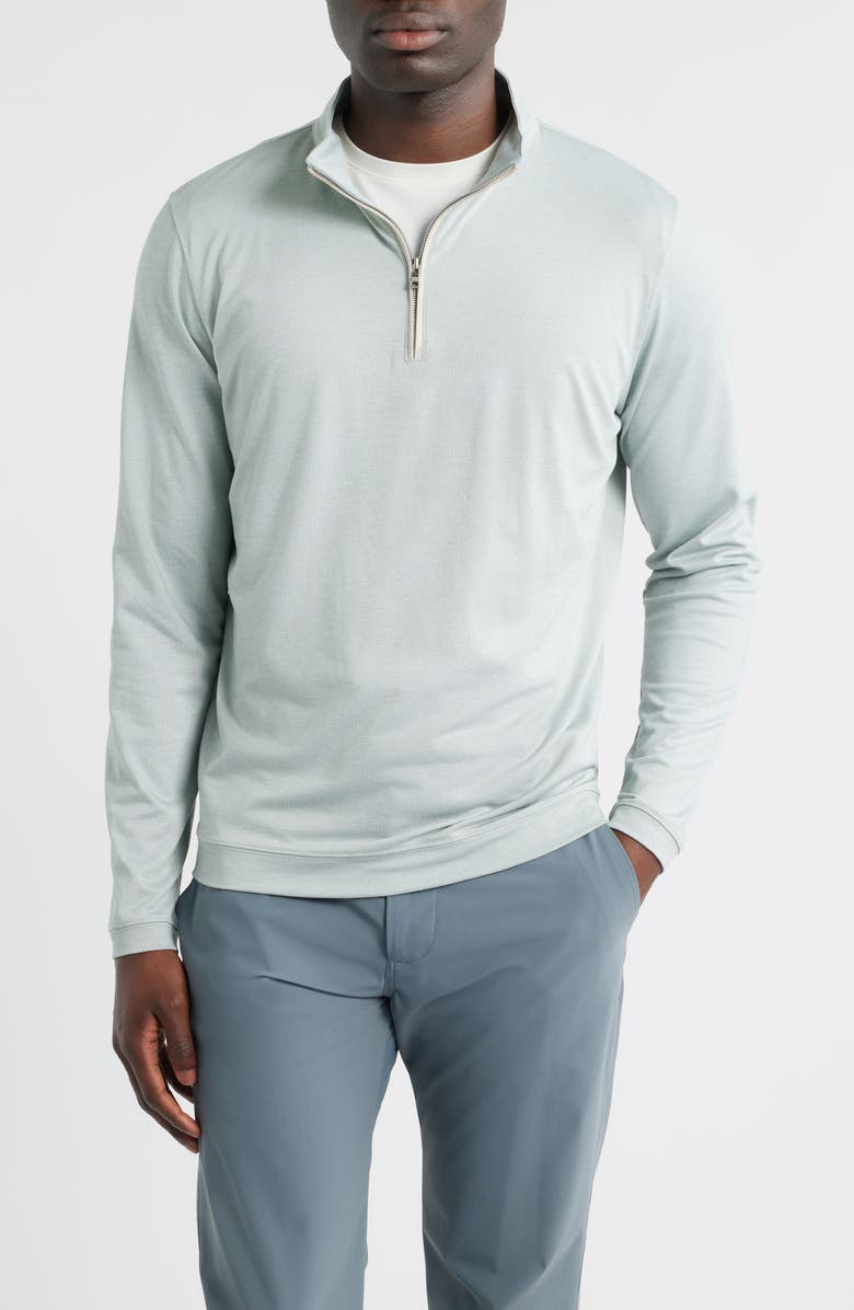 Peter Millar Crown Crafted Albatross Quarter Zip, Main, color, Light Willow