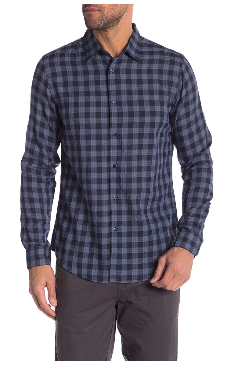 Onia Albert Plaid Slim Fit Shirt, Main, color,