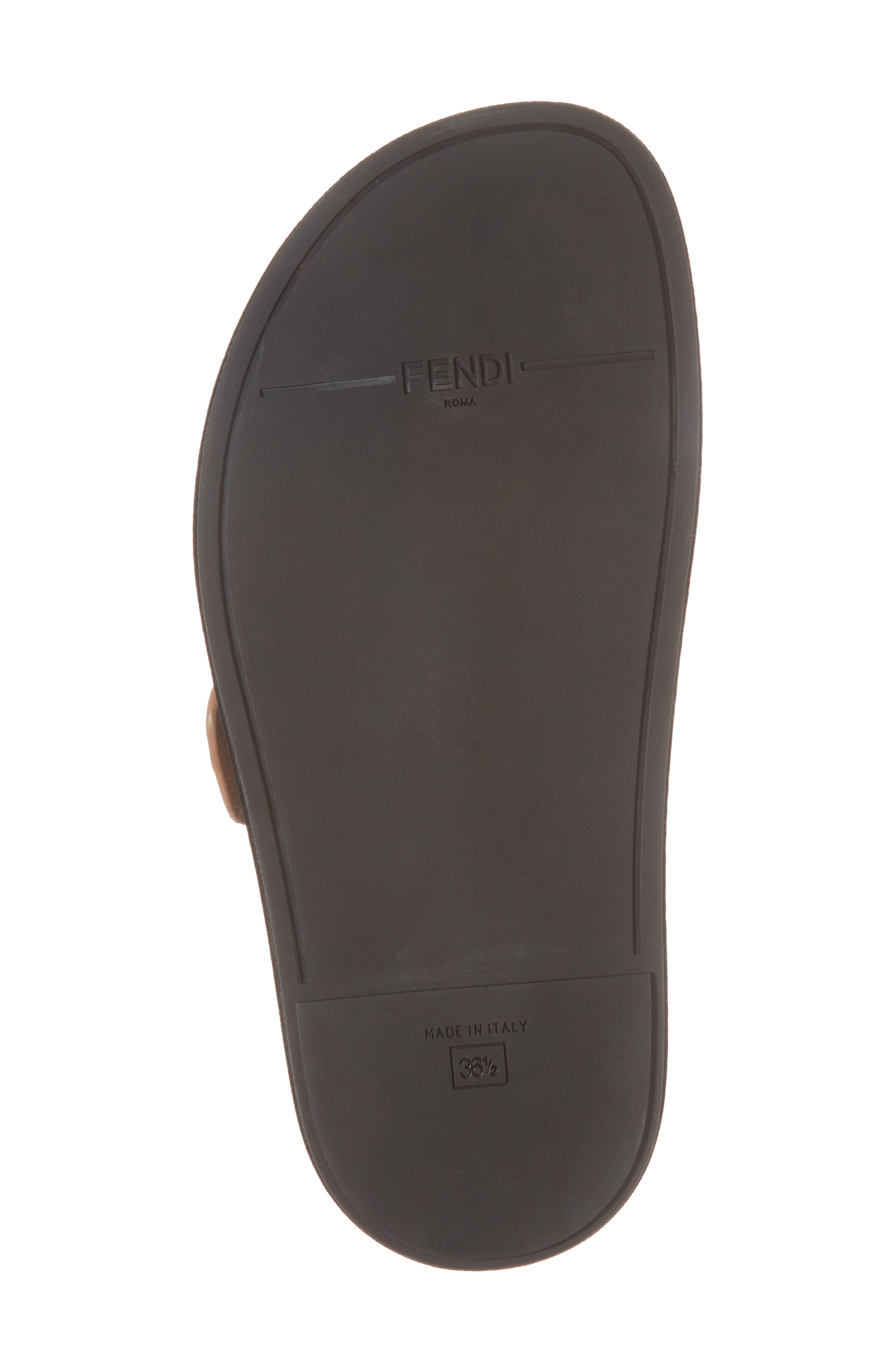 Fendi Pearland Logo Slide Sandal, Alternate, color, 