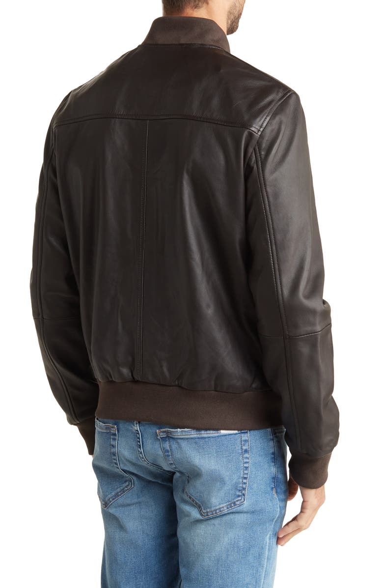 Rodd & Gunn Clova Bay Leather Jacket, Alternate, color, Chocolate