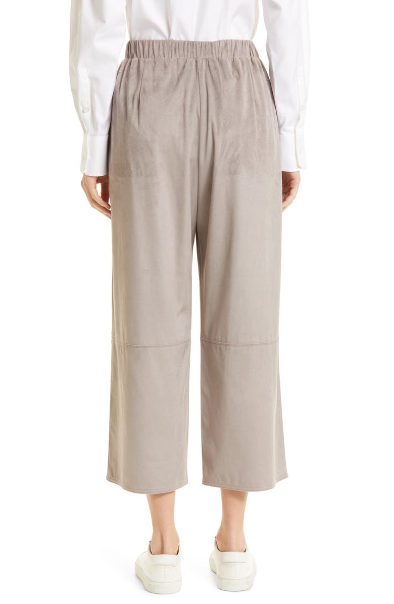 Max Mara Leisure Zurca Faux Suede Wide Leg Pants, Alternate, color,