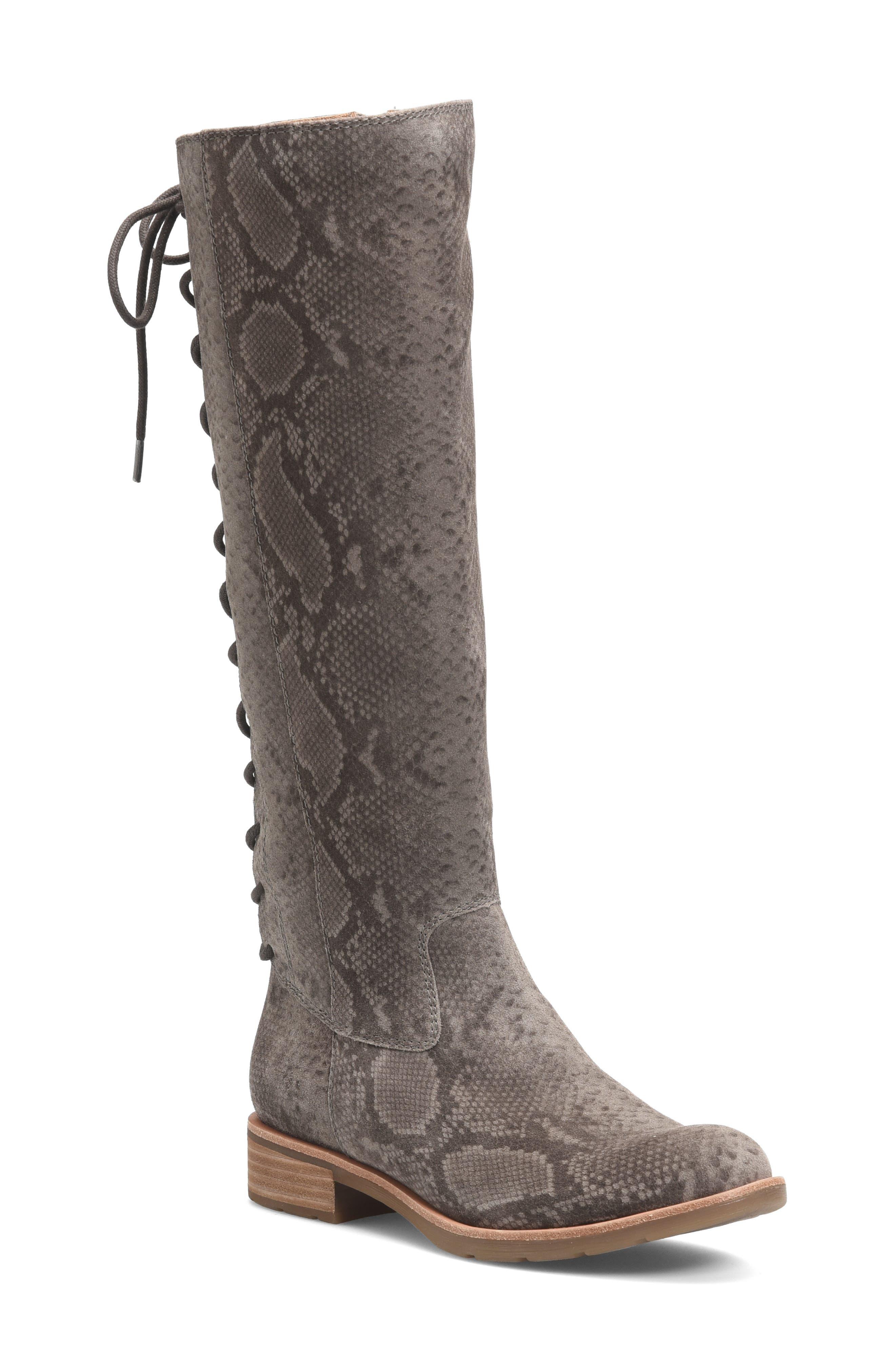Sharnell II Waterproof Knee High Boot, Main, color, TAUPE SNAKE