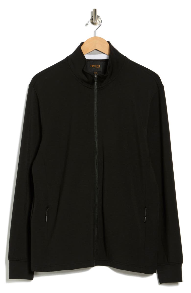 TRUTH Lightweight Full Zip Scuba Jacket, Alternate, color, Black W/ Pebble Grey