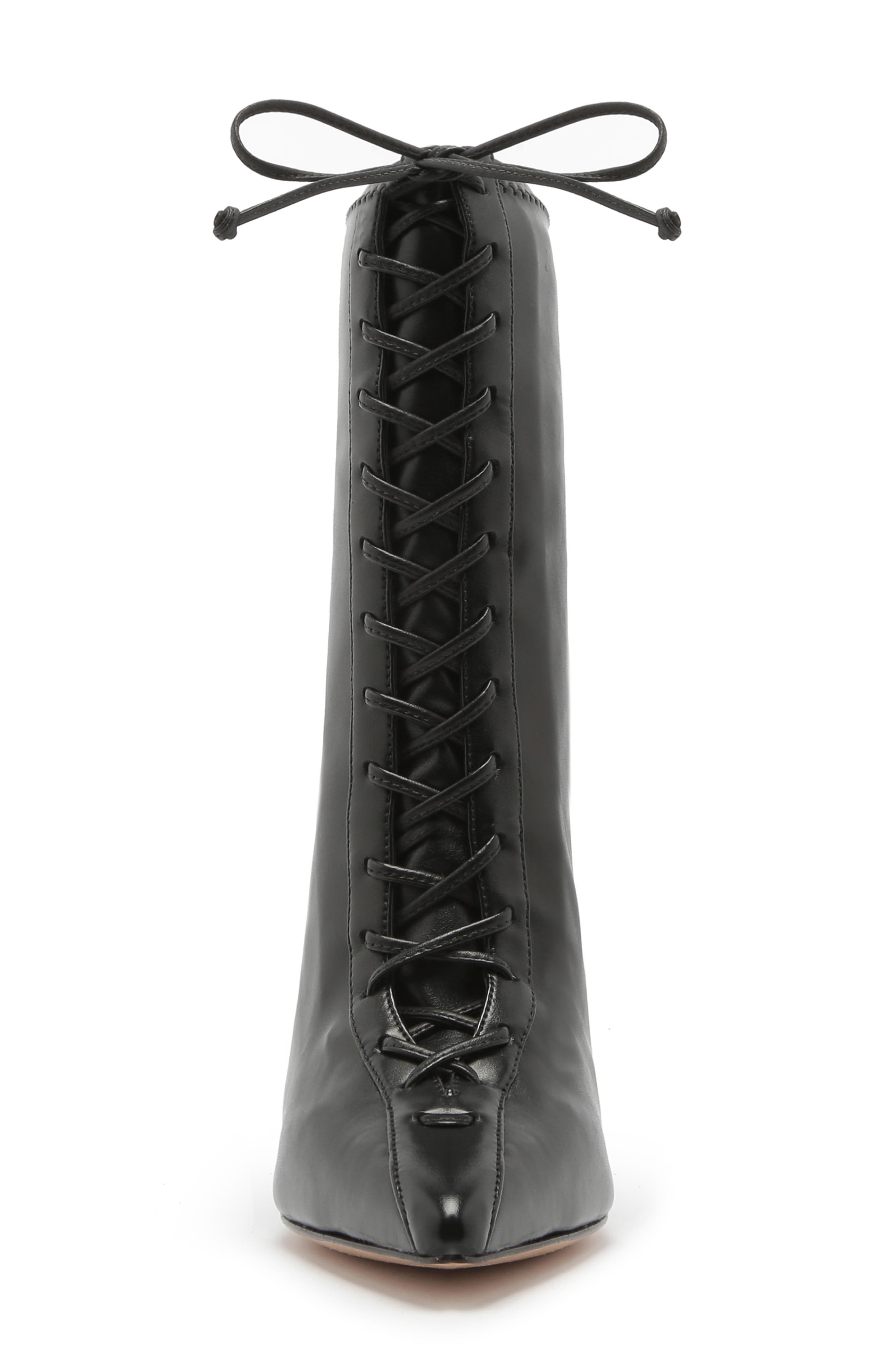 Schutz Tennie Pointed Toe Lace-Up Boot, Alternate, color, 