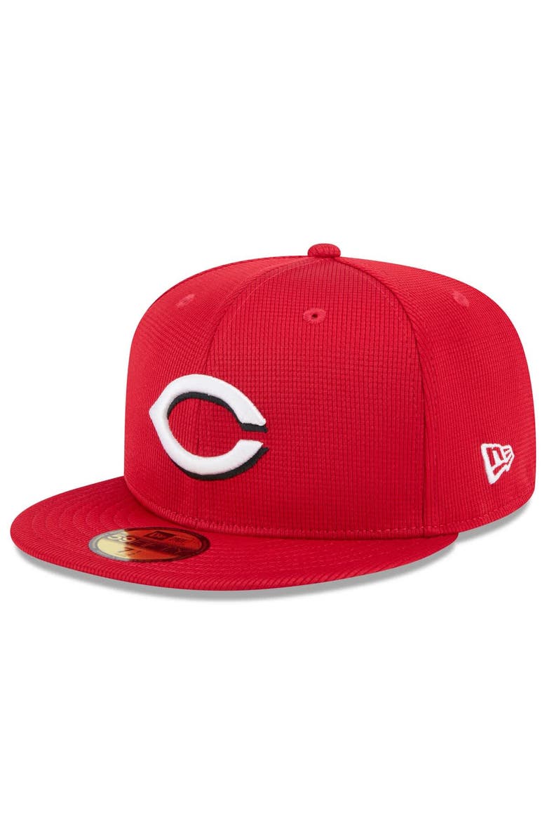 New Era Men's New Era Red Cincinnati Reds 2025 Spring Training 59FIFTY Fitted Hat, Alternate, color, Red