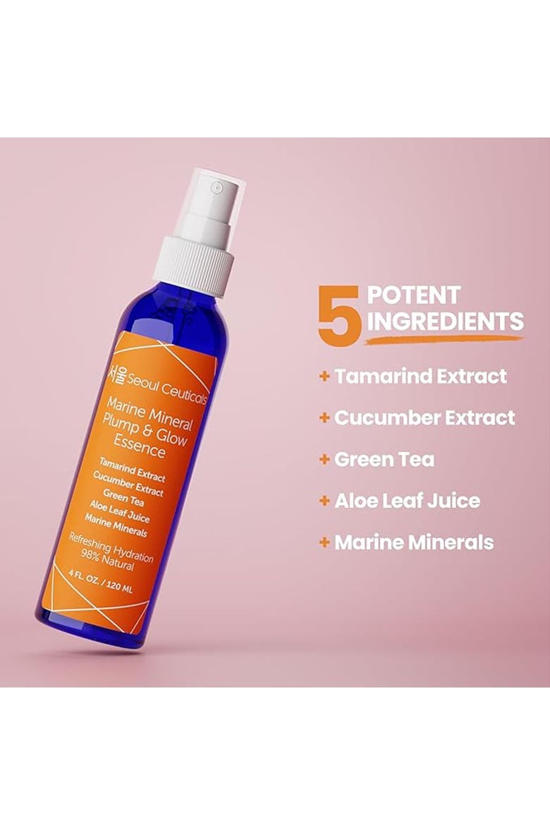 Korean Skincare Marine Mineral Pump & Glow Essence, Alternate, color, Clear