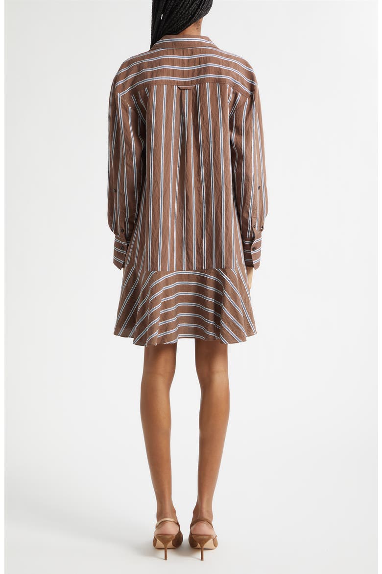 Azriel Long Sleeve Shirtdress, Alternate, color, DARK MOCHA