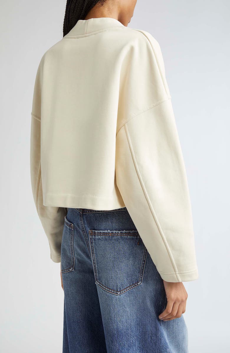 SPORTMAX Minnie Layered Effect Sweatshirt, Alternate, color, Ivory