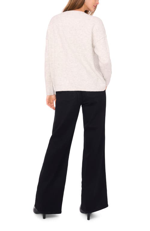 Vince Camuto Star Pattern Crewneck Sweater In Gold