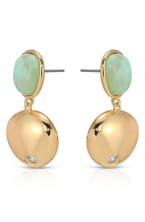 Ettika Stardust Sphere Drop Earrings In Amazonite And Gold