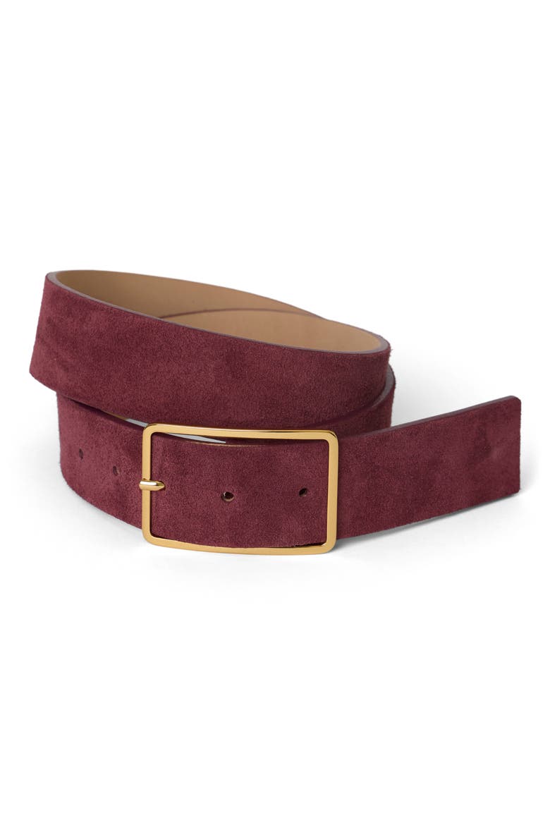 Milla Suede Belt, Alternate, color, BORDEAUX GOLD