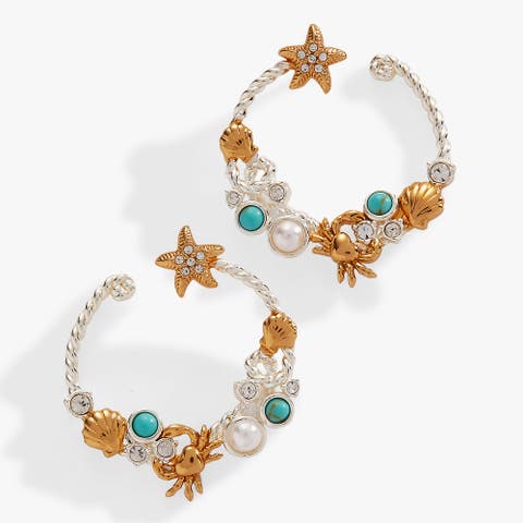 Whimsical Seaside Rope Hoop Earring