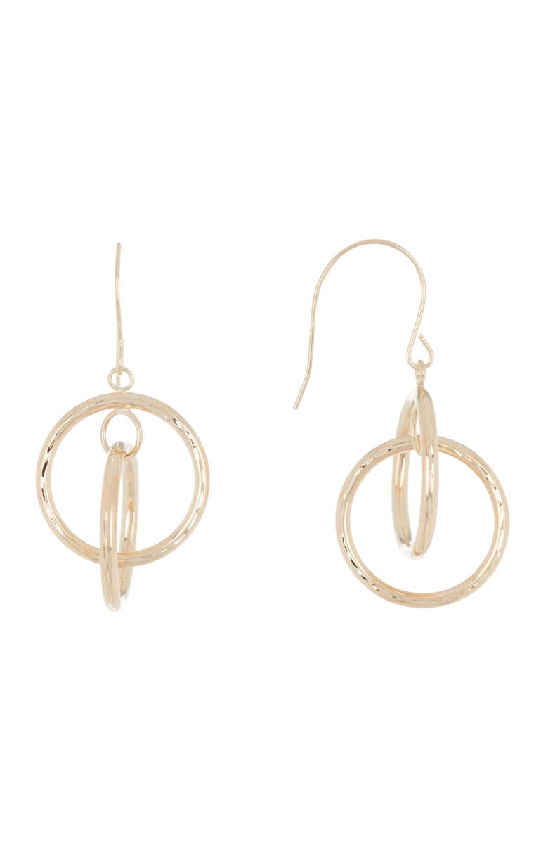 CANDELA JEWELRY 10K Yellow Gold Geometric Drop Earrings, Main, color,