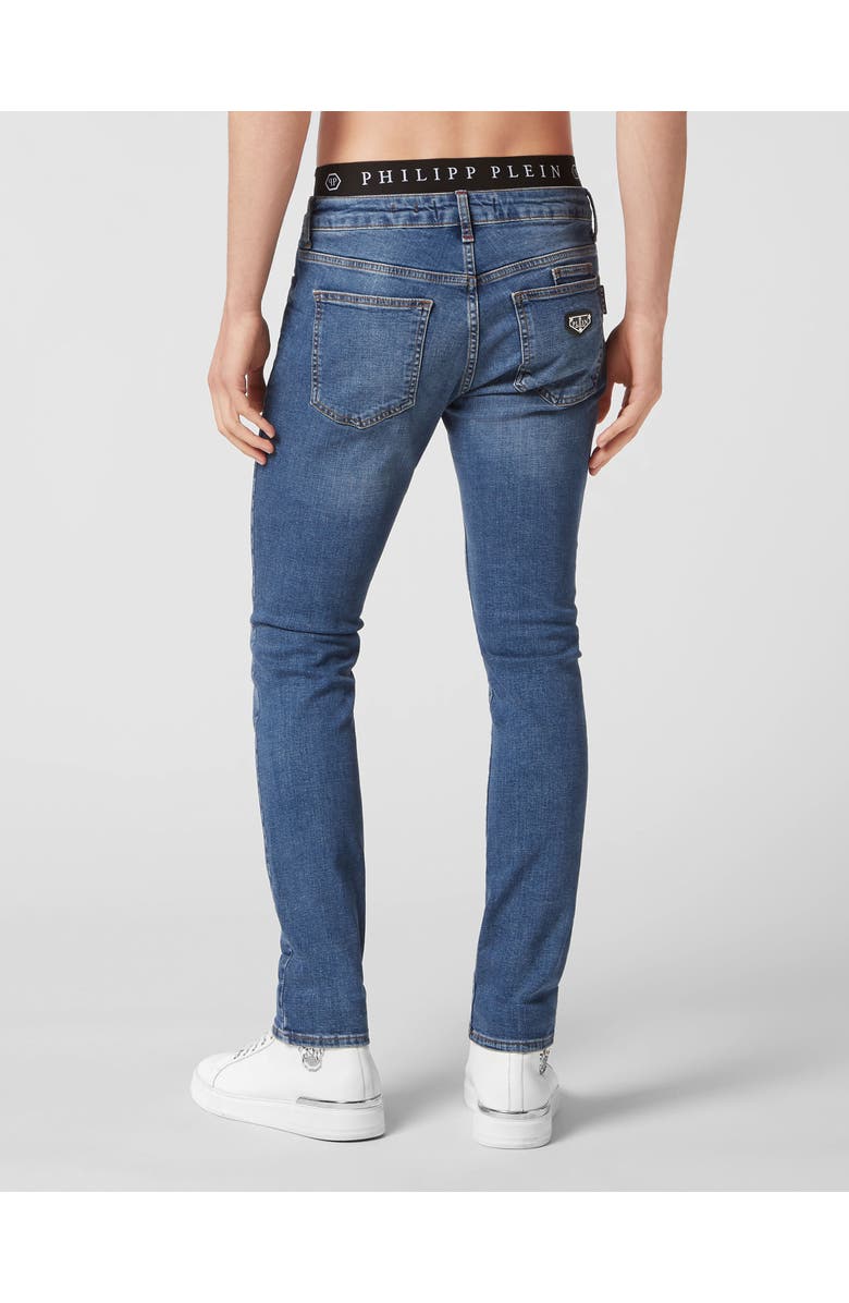 PHILIPP PLEIN Denim Trousers Slim Fit Basic Men, Alternate, color, Royalty