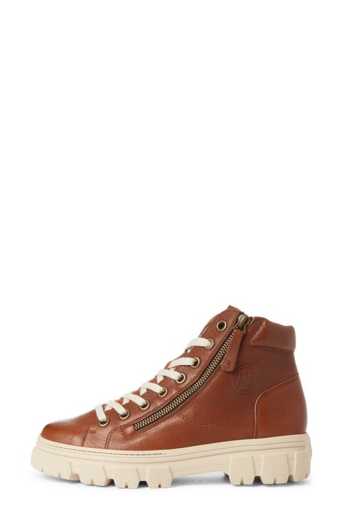 Paul Green Novie Lace-up Bootie In Brown