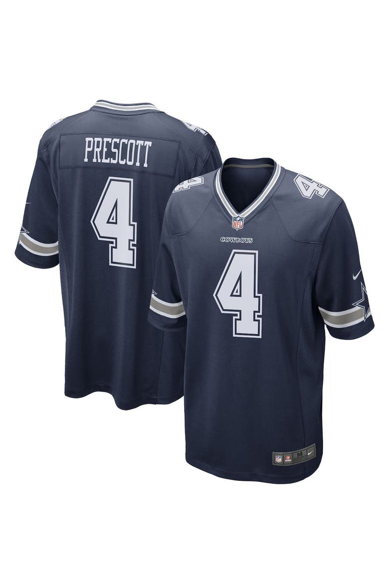Men's Nike Dak Prescott Navy Dallas Cowboys Game Team Jersey, Main, color, NAVY