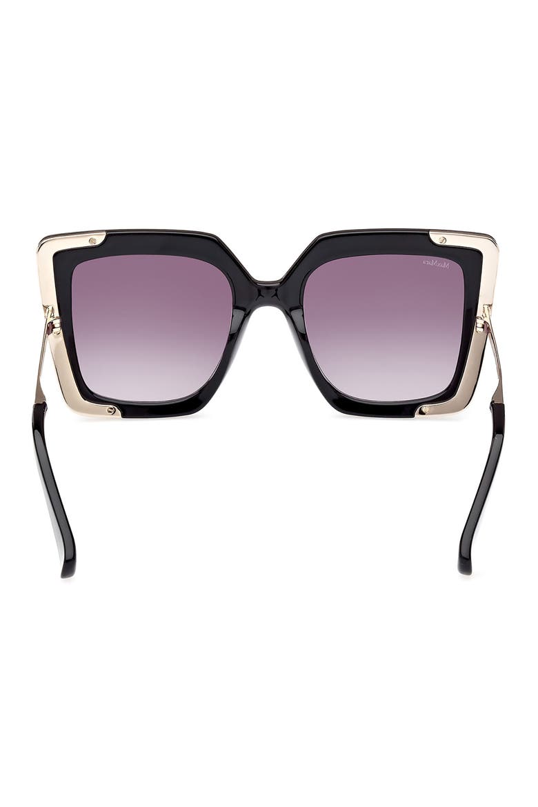 Square Sunglasses, Alternate, color, SHINY BLACK / GRADIENT SMOKE