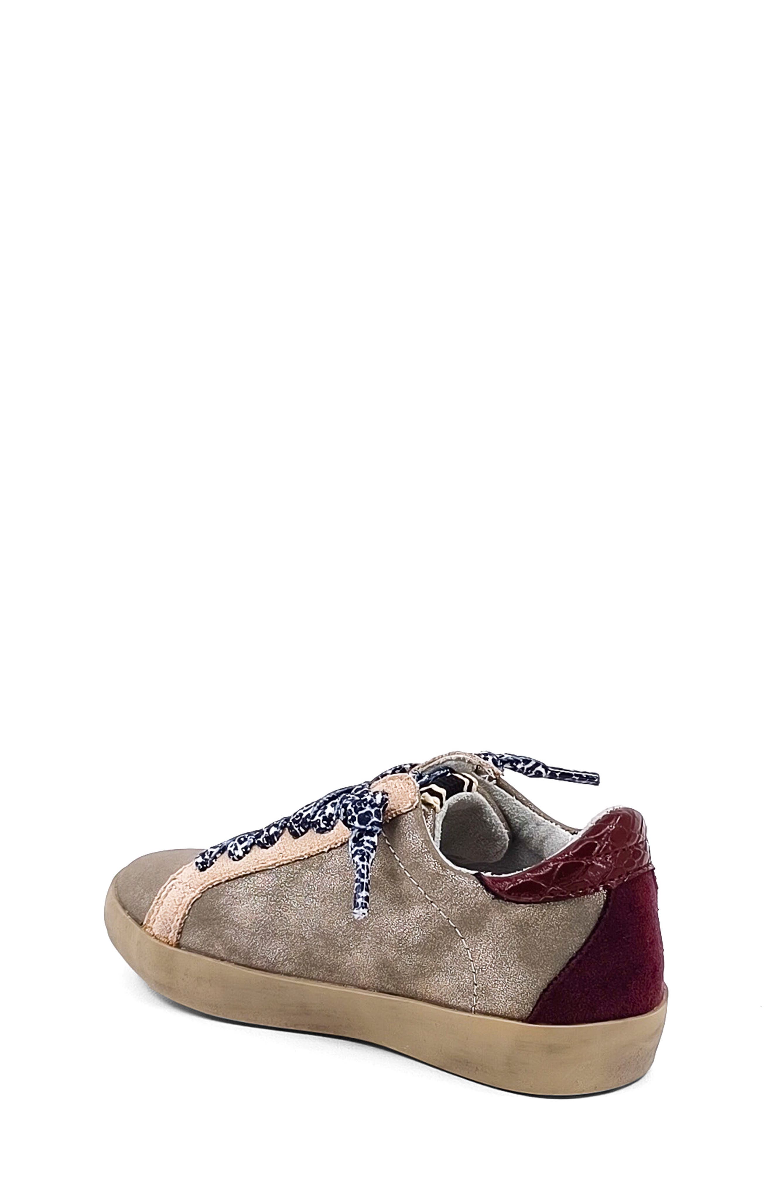 SHUSHOP Kids' Paula Sneaker, Alternate, color, Pewter Distressed