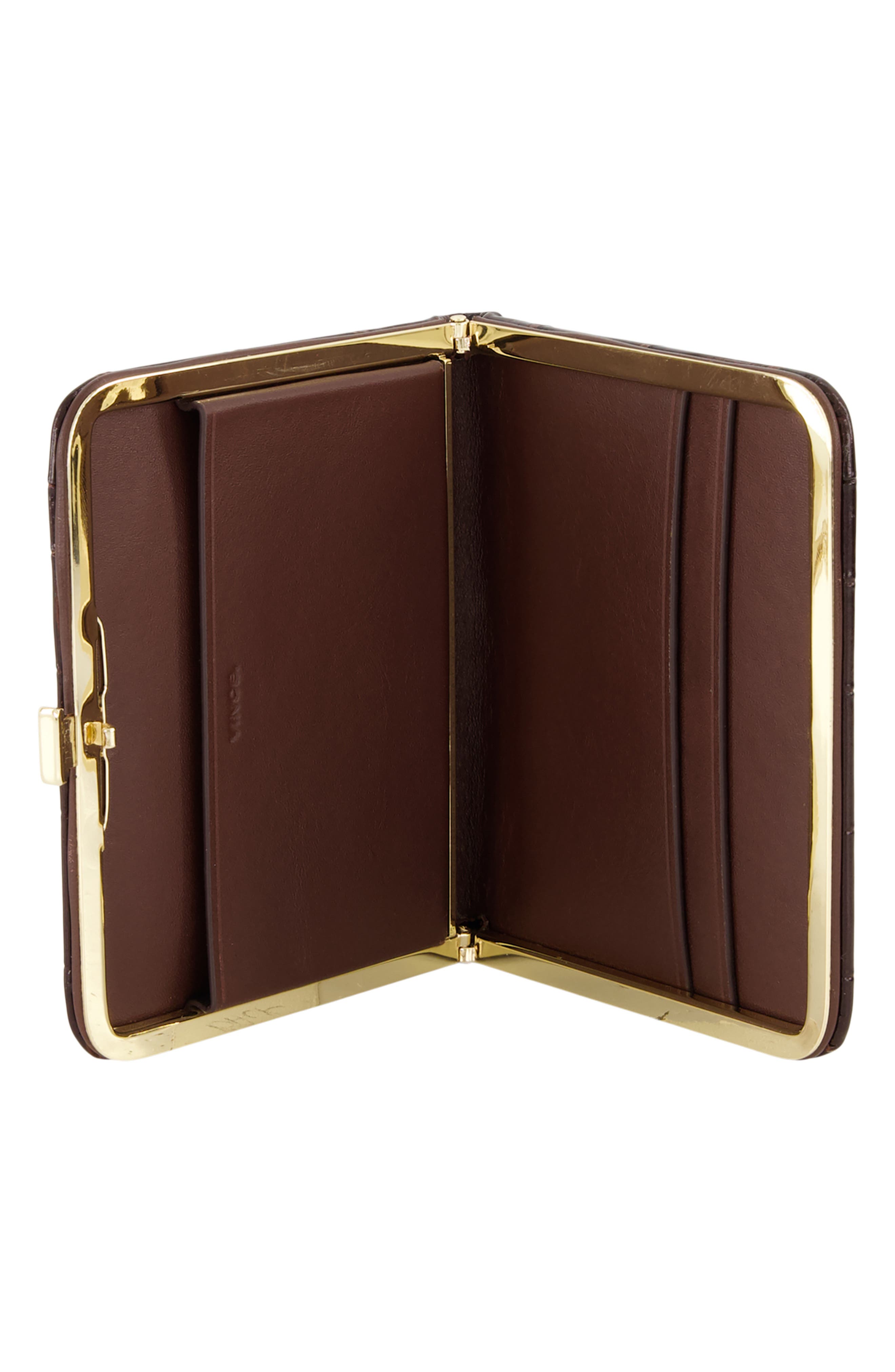 Vince Croc Embossed Small Frame Wallet (Women) | Nordstrom