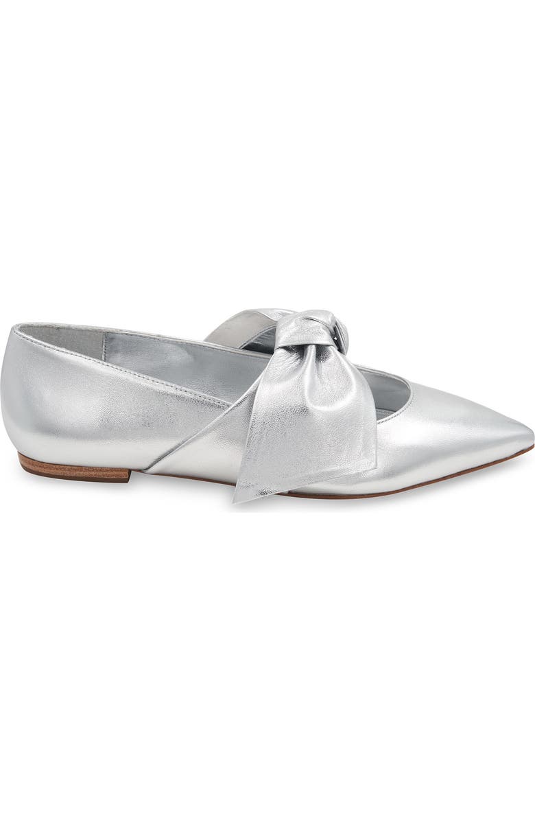BCBGMAXAZRIA Prely Pointed Toe Flat, Alternate, color, Silver