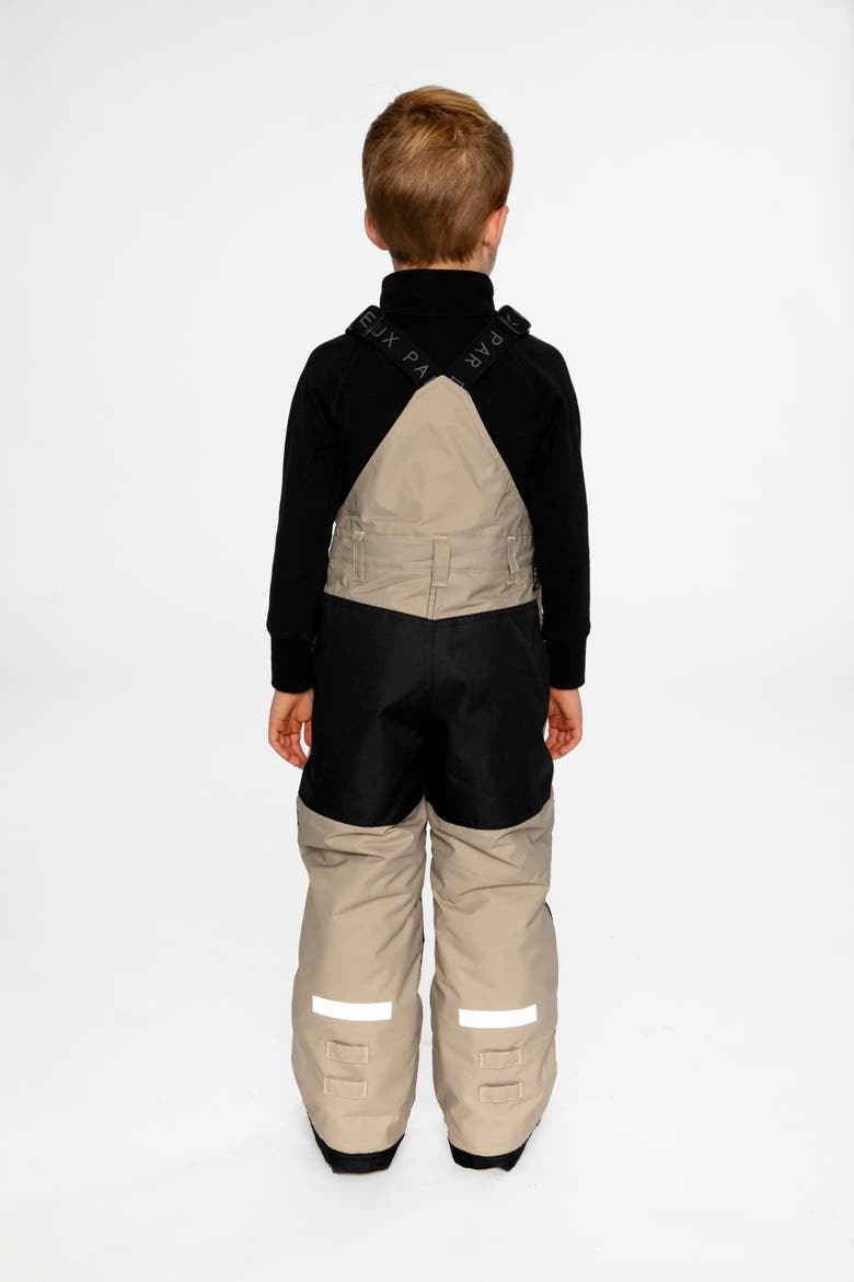 Play Adjustable Suspenders & Reinforced Knees Overall Snow Bib, Alternate, color, Taupe
