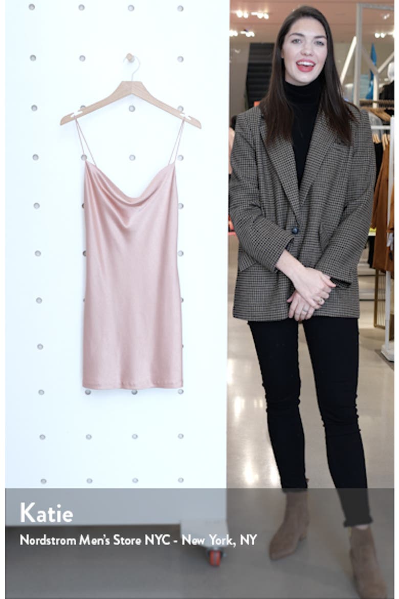 Harmony Cowl Neck Satin Minidress video