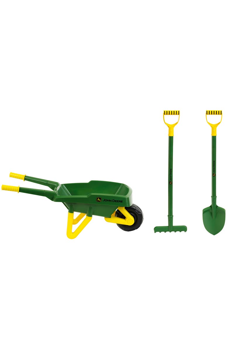 John Deere Wheelbarrow 3 Piece Set, Green & Yellow, Alternate, color, Multicolored