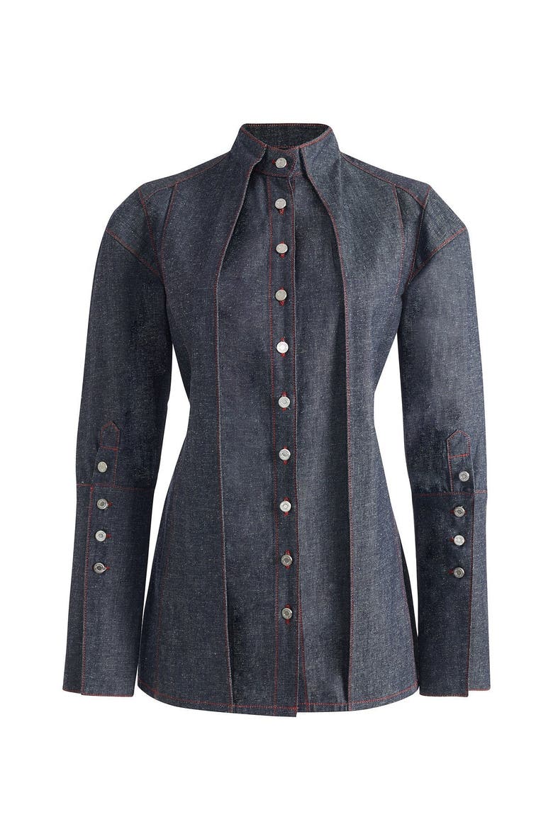 Davidson Double Collar Shirt, Alternate, color, Deep Blue