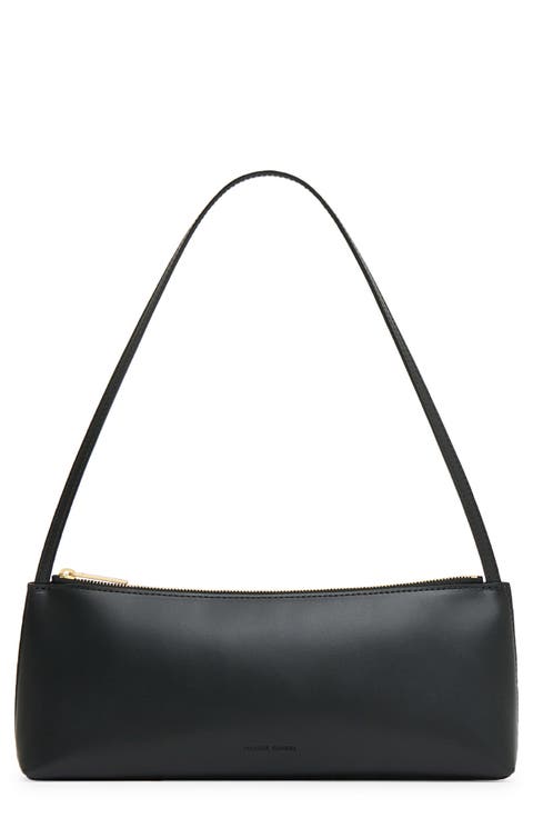 Gaia Leather Baguette Bag