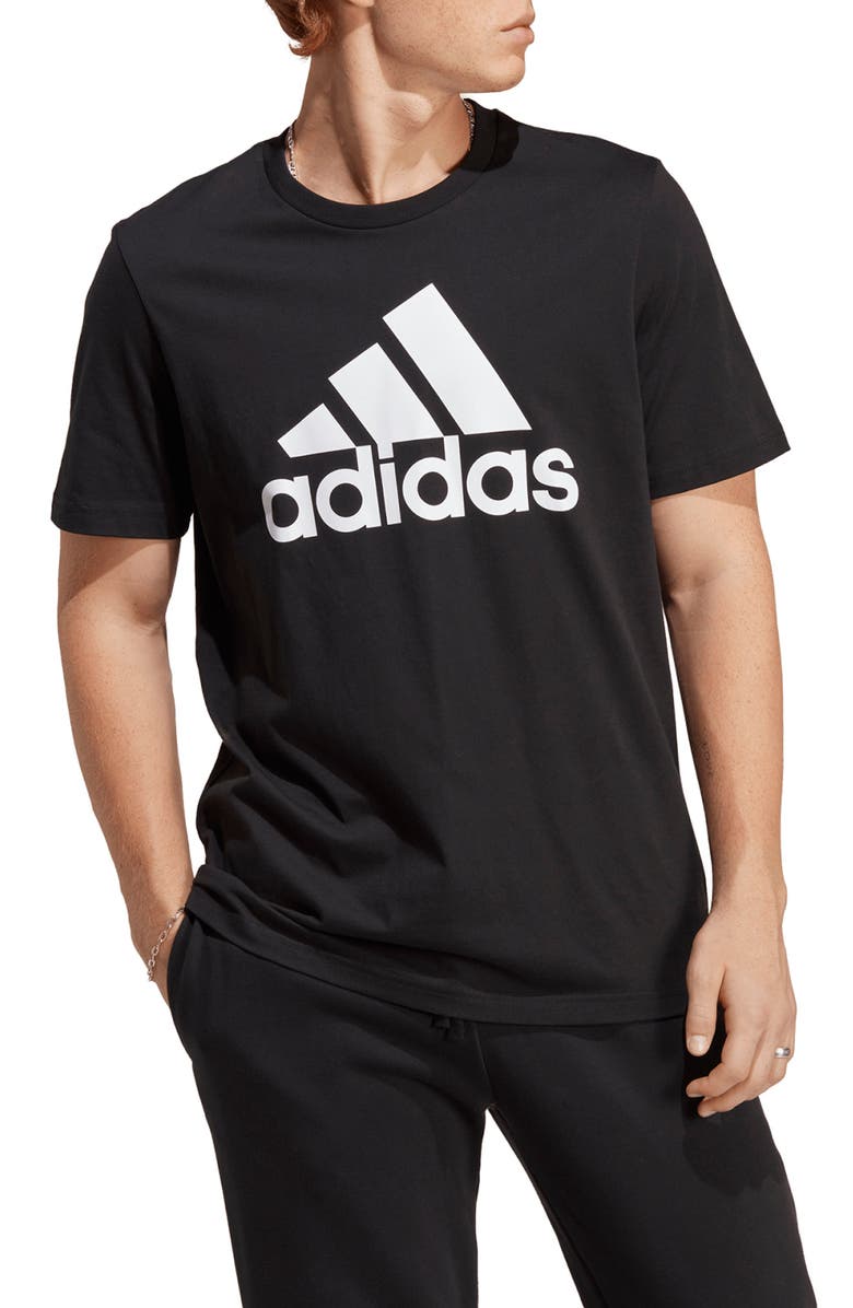 adidas Single Jersey Cotton Big Logo Graphic T-Shirt, Main, color, 