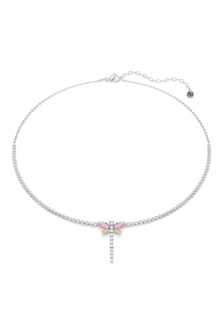 x Ariana Grande Multicolor Crystal Pendant Necklace, Main, color, SILVER/ MULTI