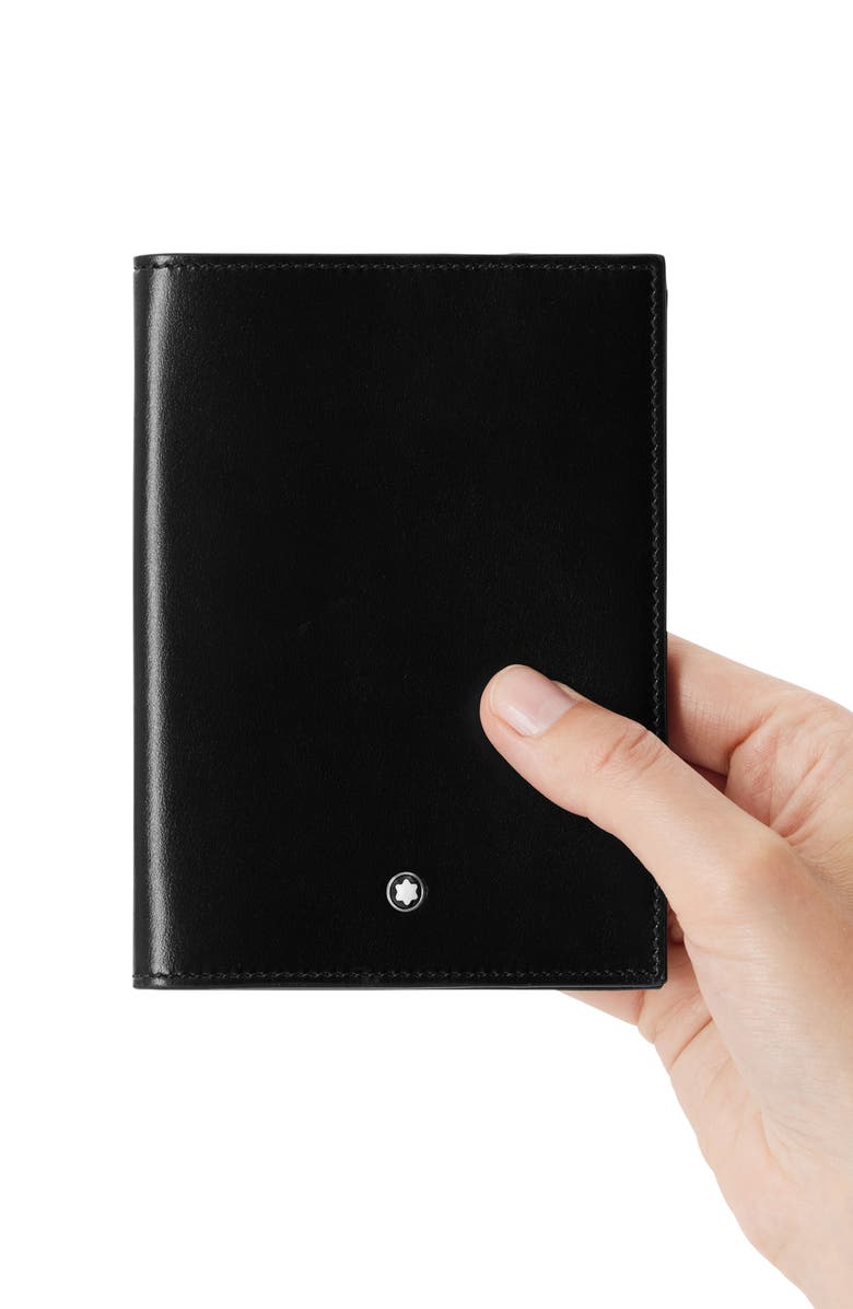 Montblanc Meisterstück Leather Passport Holder, Alternate, color, Black
