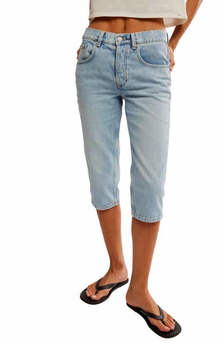 Free People Sun City High Waist Capri Jeans